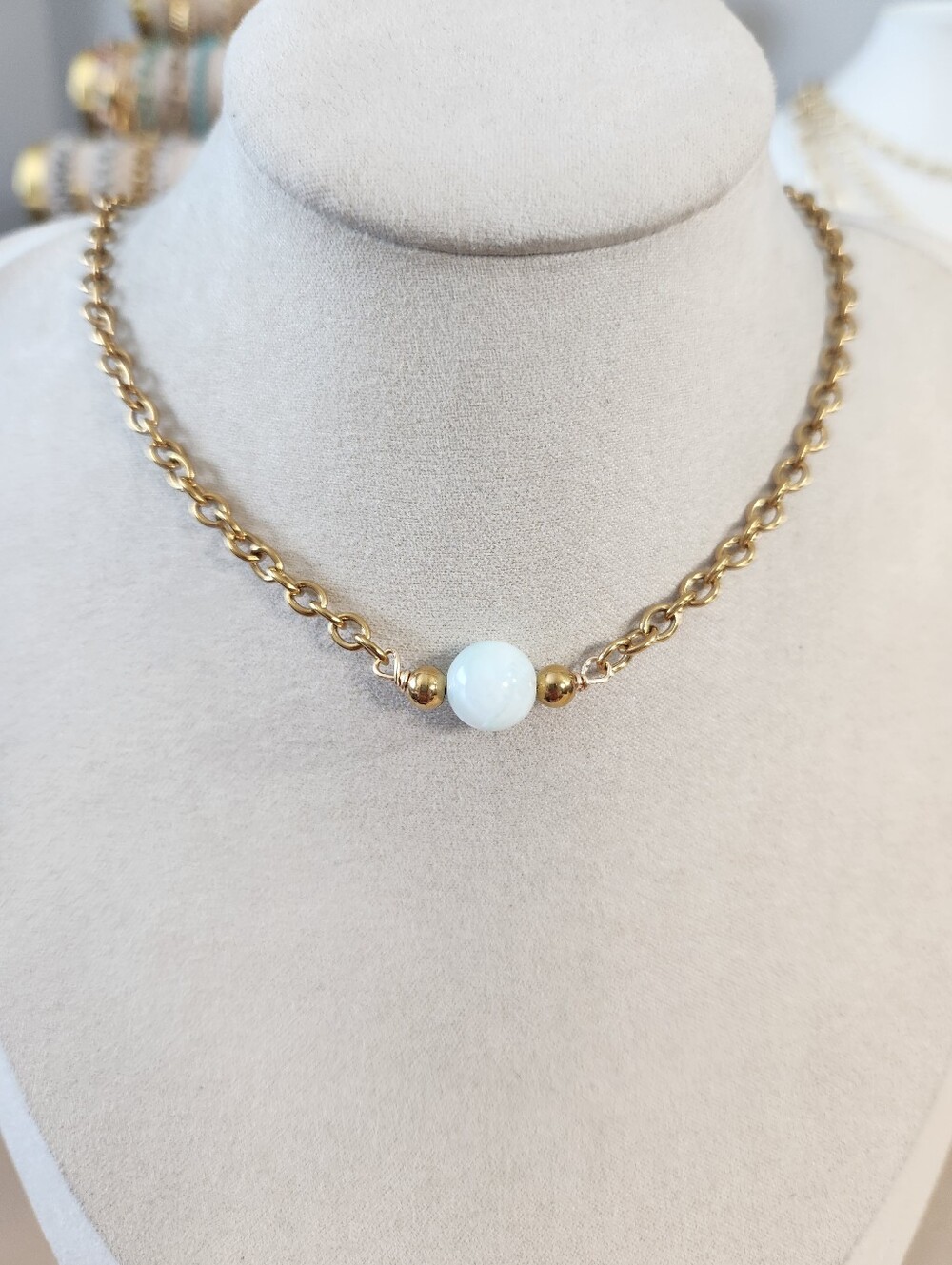 Handmade Green Larimar Necklace